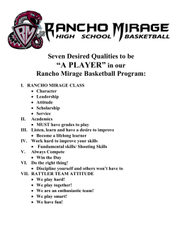 Boys basketball Team Handbook - Rancho Mirage