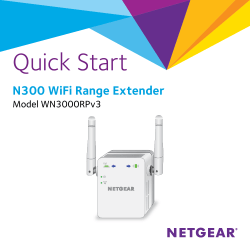 NETGEAR N300 WiFi Range Extender Model WN3000RPv3 Quick