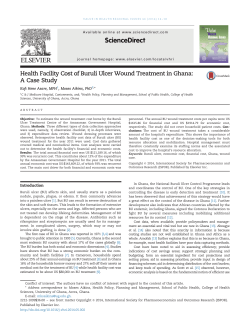 Health Facility Cost of Buruli Ulcer Wound Treatment in Ghana: A