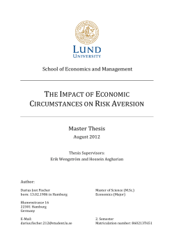 the impact of economic circumstances on risk aversion