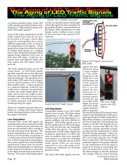 The Aging of LED Traffic Signals The Aging of LED Traffic Signals