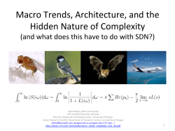 Macro Trends, Architecture, and the Hidden Nature of Complexity