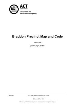 Braddon Precinct Map and Code