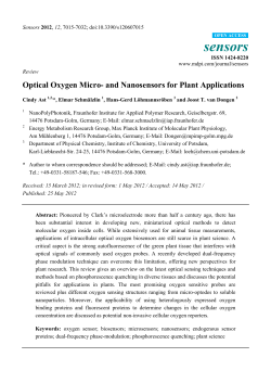 Optical Oxygen Micro- and Nanosensors for Plant Applications