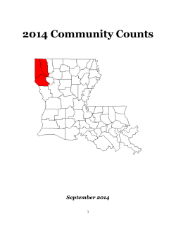 Table 3. Comparative Communities for 2014 Community Counts