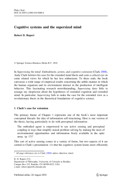 Cognitive systems and the supersized mind