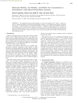 Molecular mobility, ion mobility, and mobile ion concentration in poly