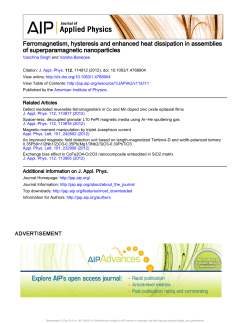 Ferromagnetism, hysteresis and enhanced heat dissipation in
