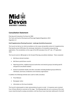 Statement of Consultation - Mid Devon District Council