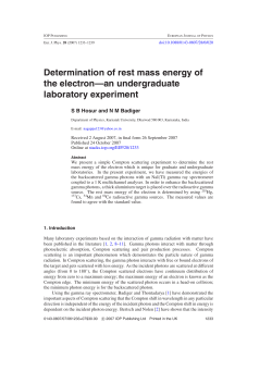 Determination of rest mass energy of the electron - Rose