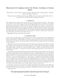 Hyperspectral imaging system for disease scanning on banana plants