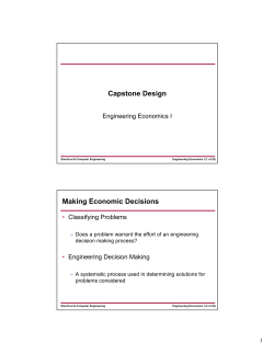 Capstone Design Making Economic Decisions