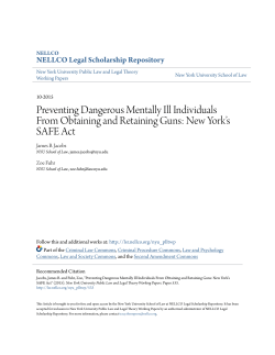 Preventing Dangerous Mentally Ill Individuals From Obtaining and