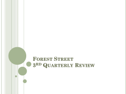 Forest Street 3rd Quarterly Review