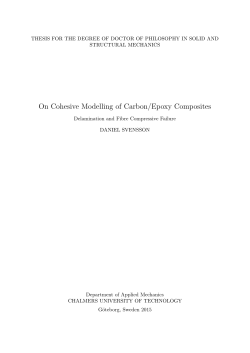 On Cohesive Modelling of Carbon/Epoxy Composites
