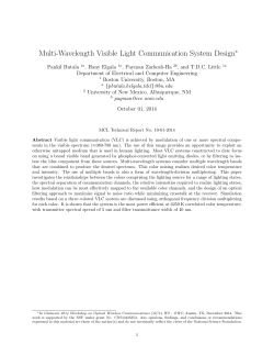 Multi-Wavelength Visible Light Communication System Design