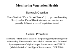 Seasonal Change and Plant Stress Detection