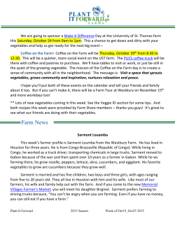 Farm News - Plant It Forward