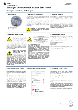 BLE Light Development Kit Quick Start Guide