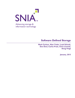 Software Defined Storage
