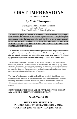 First Impressions synopsis