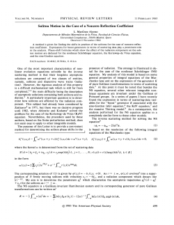 Soliton Motion in the Case of a Nonzero Reflection Coefficient