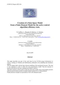 Creation of a State-Space Model from a Finite Element