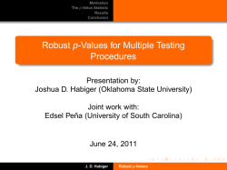 Robust p-Values for Multiple Testing Procedures