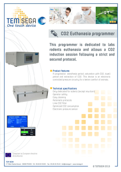 CO2 Euthanasia programmer