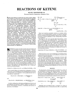 REACTIONS OF KETENE