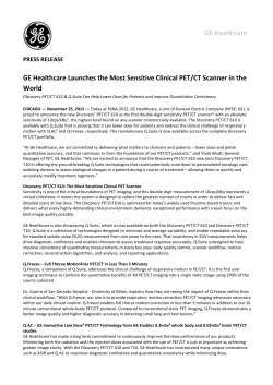 GE Healthcare Launches the Most Sensitive Clinical PET/CT