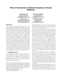 Role of Conformity in Opinion Dynamics in Social Networks