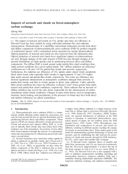 Impacts of aerosols and clouds on forest