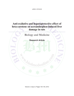 Anti-oxidative and hepatoprotective effect of beta