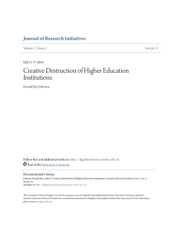 Creative Destruction of Higher Education Institutions
