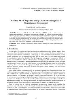 Modified NLMS Algorithm Using Adaptive Learning Rate in