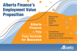 Alberta Finance - Careers - Employment Value Proposition