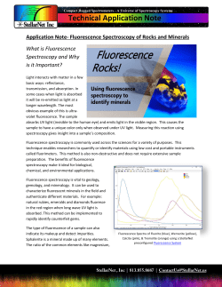 Application Note- Fluorescence Spectroscopy of Rocks and Minerals