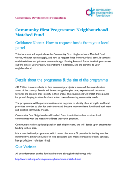 Community Development Foundation Community First Programme