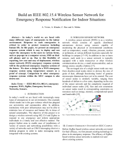 Build An IEEE 802.15.4 Wireless Sensor Network For Emergency