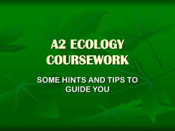 A2 ECOLOGY COURSEWORK