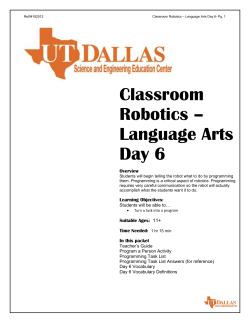 Classroom Robotics – Language Arts Day 6