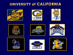 UNIVERSITY of CALIFORNIA - San Luis Obispo High School