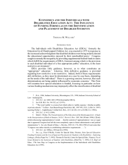 Economics and the Individuals with Disabilities Education Act