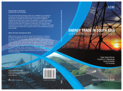 Energy Trade in South Asia Opportunities and Challenges