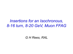 Insertions for an Isochronous, 8-16 turn, 8