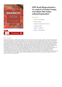 Biogeochemistry: An Analysis of Global Change, 3rd