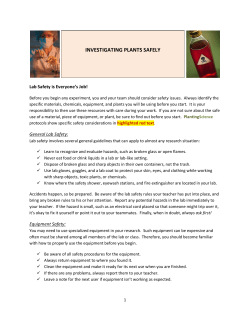 investigating plants safely