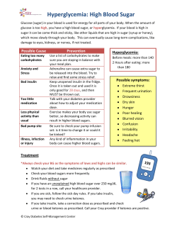 Hyperglycemia: High Blood Sugar