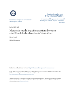 Mesoscale modelling of interactions between rainfall and the land